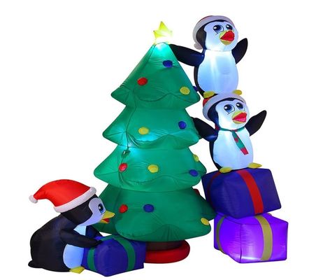 Decorações de festas de poliéster Ornamentações com luzes de Natal LED Papai Noel navidad