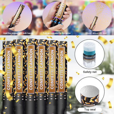 40cm Multicolor Biodegradable Party Popper Confetti Canhões para celebrações coloridas