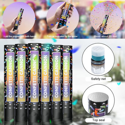 40cm Multicolor Biodegradable Party Popper Confetti Canhões para celebrações coloridas