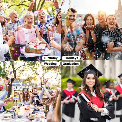 40cm Multicolor Biodegradable Party Popper Confetti Canhões para celebrações coloridas