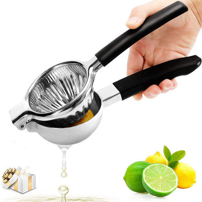 Expector de pressão de citrinos manual com alça de borracha de silicone e design de aço inoxidável