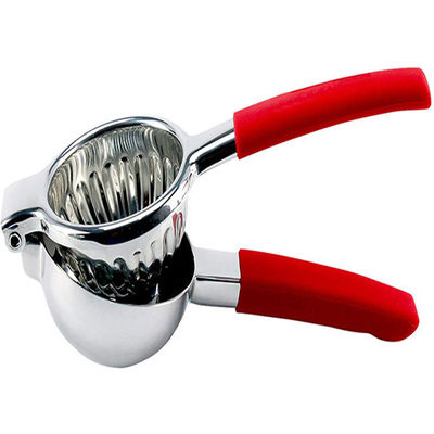 Expector de pressão de citrinos manual com alça de borracha de silicone e design de aço inoxidável