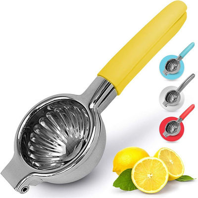 Expector de pressão de citrinos manual com alça de borracha de silicone e design de aço inoxidável
