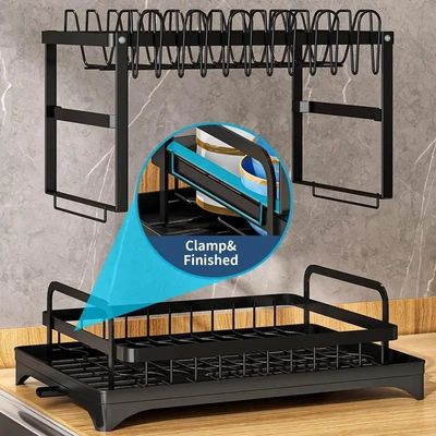 85*32*15cm Rack organizador para secagem sustentável e higiênica de pratos