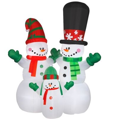 Festa e decoração de Natal Luzes LED Pai Natal inflável com logotipo personalizado