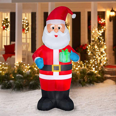 Decorações de Natal de jardim interior e exterior 6ft Natal infláveis Pai Natal com luzes LED verde