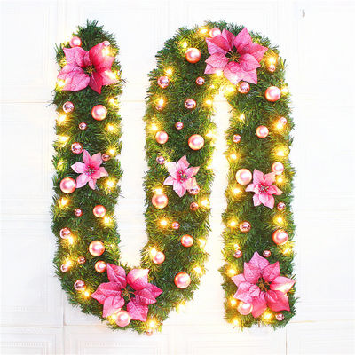 Decoração de bandeira de rotão de Natal com luzes LED e logotipo personalizado