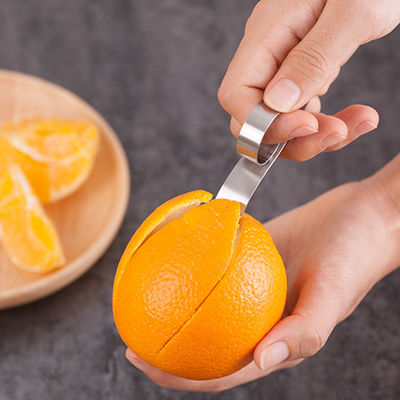 430 Anel de aço inoxidável Mini Size Peelers de frutas Kitchen Gadget Manual Peelers de laranja