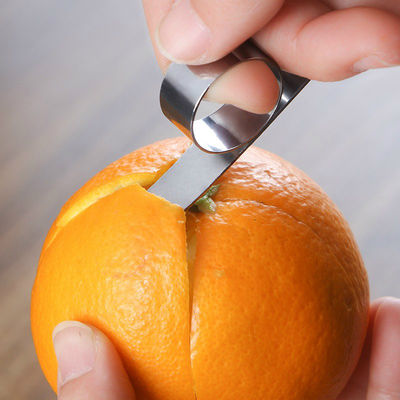 430 Anel de aço inoxidável Mini Size Peelers de frutas Kitchen Gadget Manual Peelers de laranja