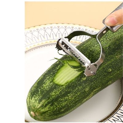 304 Set de utensílios de cozinha de aço inoxidável 6 em 1 para descascar frutas e descascar vegetais
