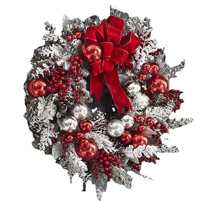 Logotipo personalizado Portão de entrada de Natal Feliz Guirlanda de pinho artificial para decoração de festa