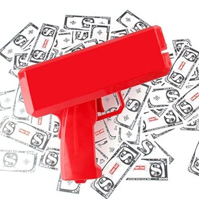 18.5cmX8cmX17.5cm Pistola de moedas de plástico para casamentos