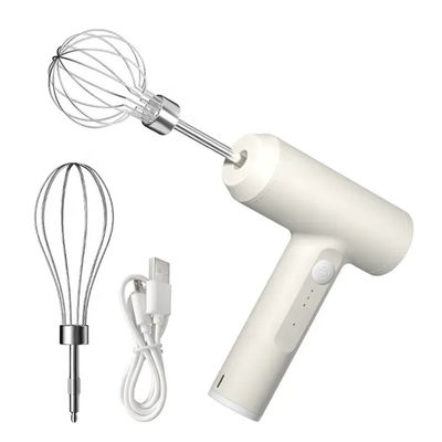 Batedor automático de ovos recarregável sem fio de aço inoxidável para bolos de cozinha sobremesas