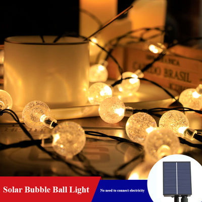 Controle remoto Bola de bolhas Luzes de corda solar para jardim Bistro Café Backyard Holiday