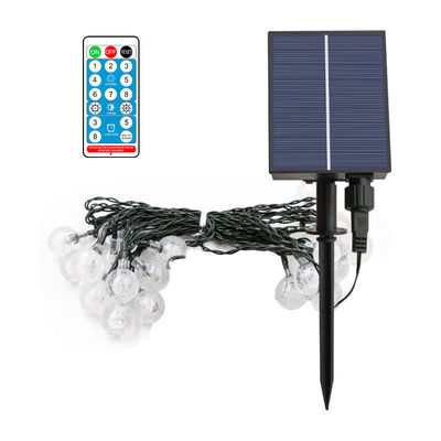 Controle remoto Bola de bolhas Luzes de corda solar para jardim Bistro Café Backyard Holiday