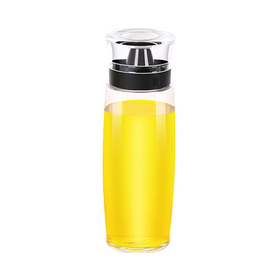 Pulverizador de óleo de vidro Dispensador de vinagre garrafa 280ml 9.5oz com bomba de medida de escala