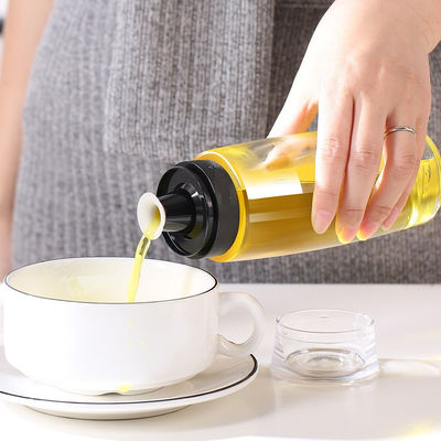 Pulverizador de óleo de vidro Dispensador de vinagre garrafa 280ml 9.5oz com bomba de medida de escala