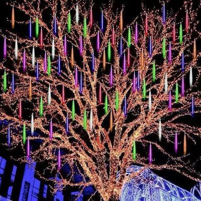 Fada de chuva caindo luzes de corda LED em design de cubo para festa de férias decoração de casa
