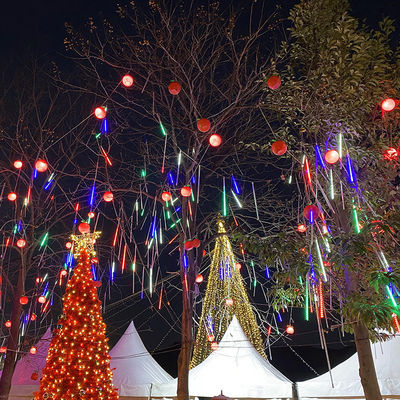 Fada de chuva caindo luzes de corda LED em design de cubo para festa de férias decoração de casa