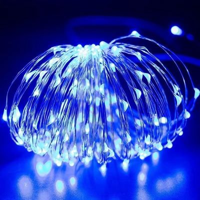 7/22/32m LED à prova d'água Solar Copper Wire Lâmpadas de árvore de Natal com PVC Material quente