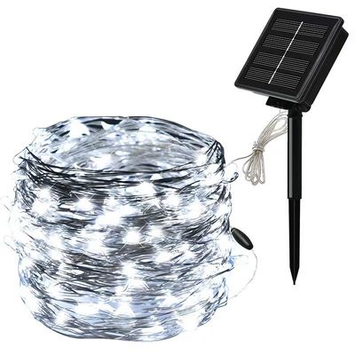 7/22/32m LED à prova d'água Solar Copper Wire Lâmpadas de árvore de Natal com PVC Material quente