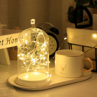 Lâmpadas de cordas de casamento de Natal 7-102m Impermeável Bateria branca quente / USB / Solar
