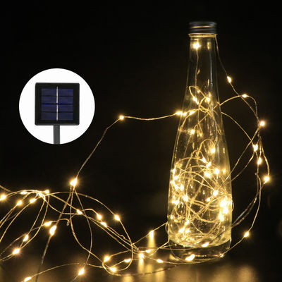 Lâmpadas de cordas de casamento de Natal 7-102m Impermeável Bateria branca quente / USB / Solar