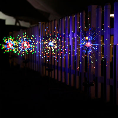 IP65 classificado Iluminação solar de jardim de infusão de fogos de artifício para decoração de férias