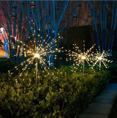 IP65 classificado Iluminação solar de jardim de infusão de fogos de artifício para decoração de férias