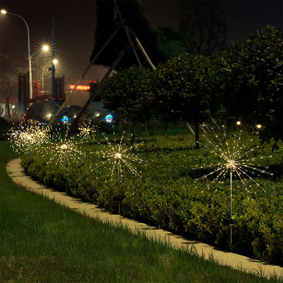 IP65 classificado Iluminação solar de jardim de infusão de fogos de artifício para decoração de férias