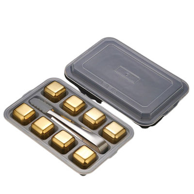 Fornecido com 304 de aço inoxidável Whiskey Stone Gift Set 8pcs/set para arrefecer vinho tinto