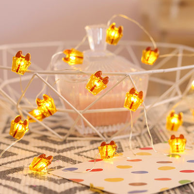 Lâmpadas de estrela de fadas LED Lâmpadas de Natal pretas Decorações com logotipo personalizado