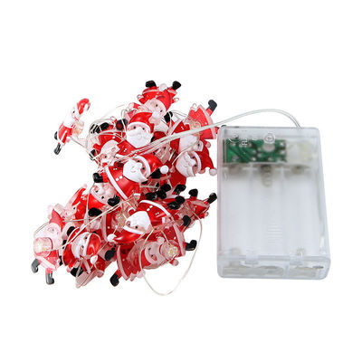 Papai Noel cetro flocos de neve meias de alce luzes de corda LED para decoração de Natal de fada