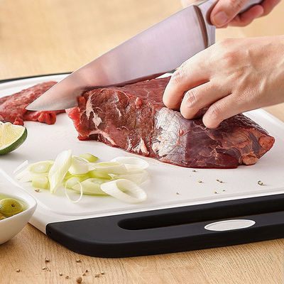 Multifuncional Tabela de Corte de Plástico Preto Conjunto para Cozinha 3pcs Acessórios de Grau Alimentar