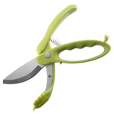 Ferramentas de corte de salada de frutas de aço inoxidável com alça multi-PP TPR e palhetas de salada