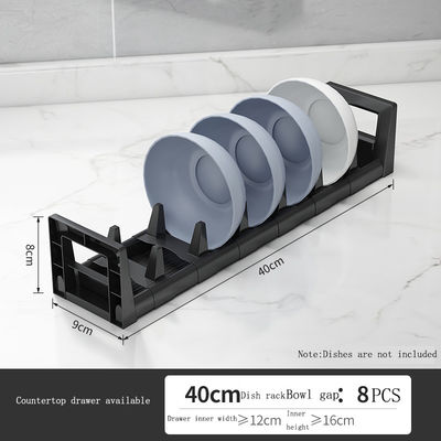 48*16*9,5 cm Portador de pratos para armário de cozinha gaveta de louça portador retrátil