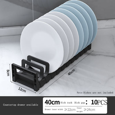 48*16*9,5 cm Portador de pratos para armário de cozinha gaveta de louça portador retrátil
