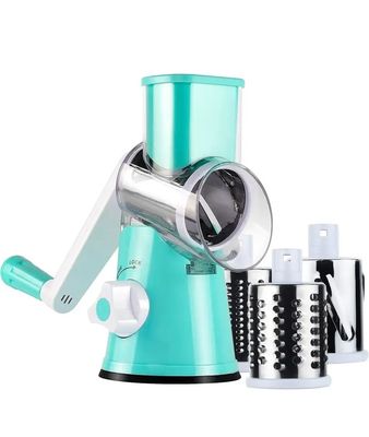 3 lâminas de tambor grater de queijo rotativo para cortador manual de legumes e moedor de nozes
