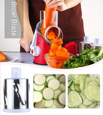 3 lâminas de tambor grater de queijo rotativo para cortador manual de legumes e moedor de nozes