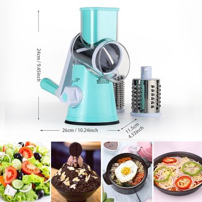 3 lâminas de tambor grater de queijo rotativo para cortador manual de legumes e moedor de nozes