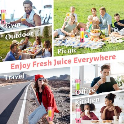 380 ml de capacidade Mini Blender USB Recarregável Suco de Frutas Cup Juicer portátil para casa