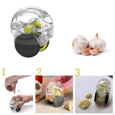 Rolling Garlic Chopper Press Cutter Clear Garlic Press Máquina personalizada e padrão