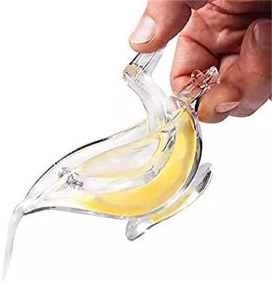 Em estoque Portátil Manual Acrílico Transparente Fruto Zucador de Limão Mão Zucador de Limão Pássaro