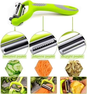 Peelers práticos de produtos hortícolas de borracha de PP para descascar frutas e vegetais sem esforço