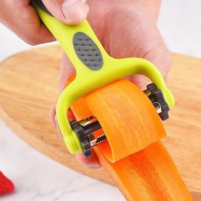 Peelers práticos de produtos hortícolas de borracha de PP para descascar frutas e vegetais sem esforço