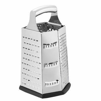 Conveniente cortador de legumes portátil e ralador de queijo com design de aço inoxidável de 6 lados