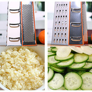 Conveniente cortador de legumes portátil e ralador de queijo com design de aço inoxidável de 6 lados