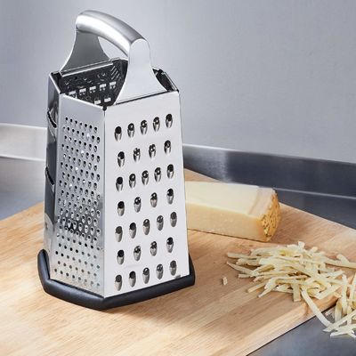 Conveniente cortador de legumes portátil e ralador de queijo com design de aço inoxidável de 6 lados