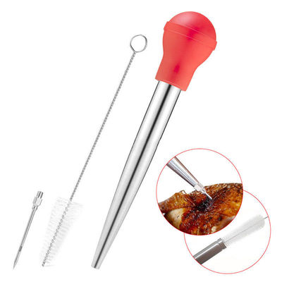304 aço inoxidável silicone gotejamento de óleo condimentos tubo para churrasco Turquia Agulha em Balck