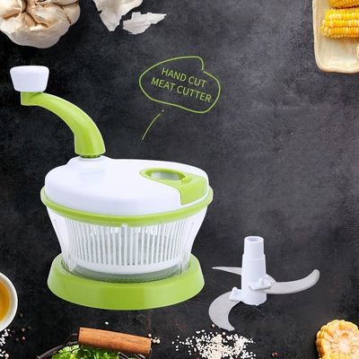 Alimentação Máquina de cortar vegetais a mão Chopper Moinho de carne Misturador de salada Spinner com tampa